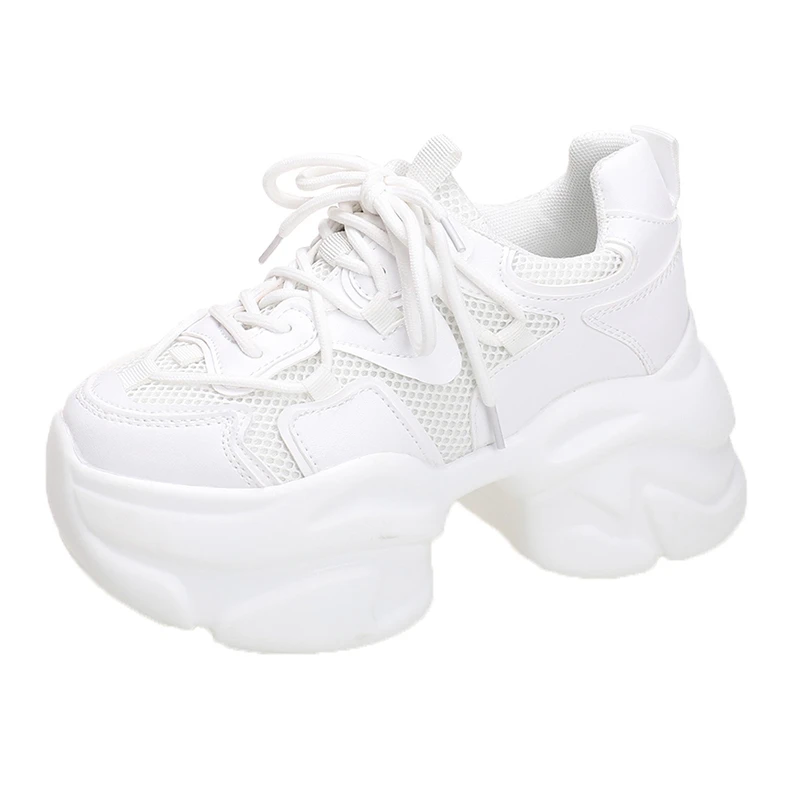 Кроссовки женские кожаные, повседневная обувь на платформе 8 см, увеличивающие внутреннюю поверхность, белые
Кроссовки женские кожаные, повседневная обувь на платформе 8 см, увеличивающие внутреннюю поверхность, белые