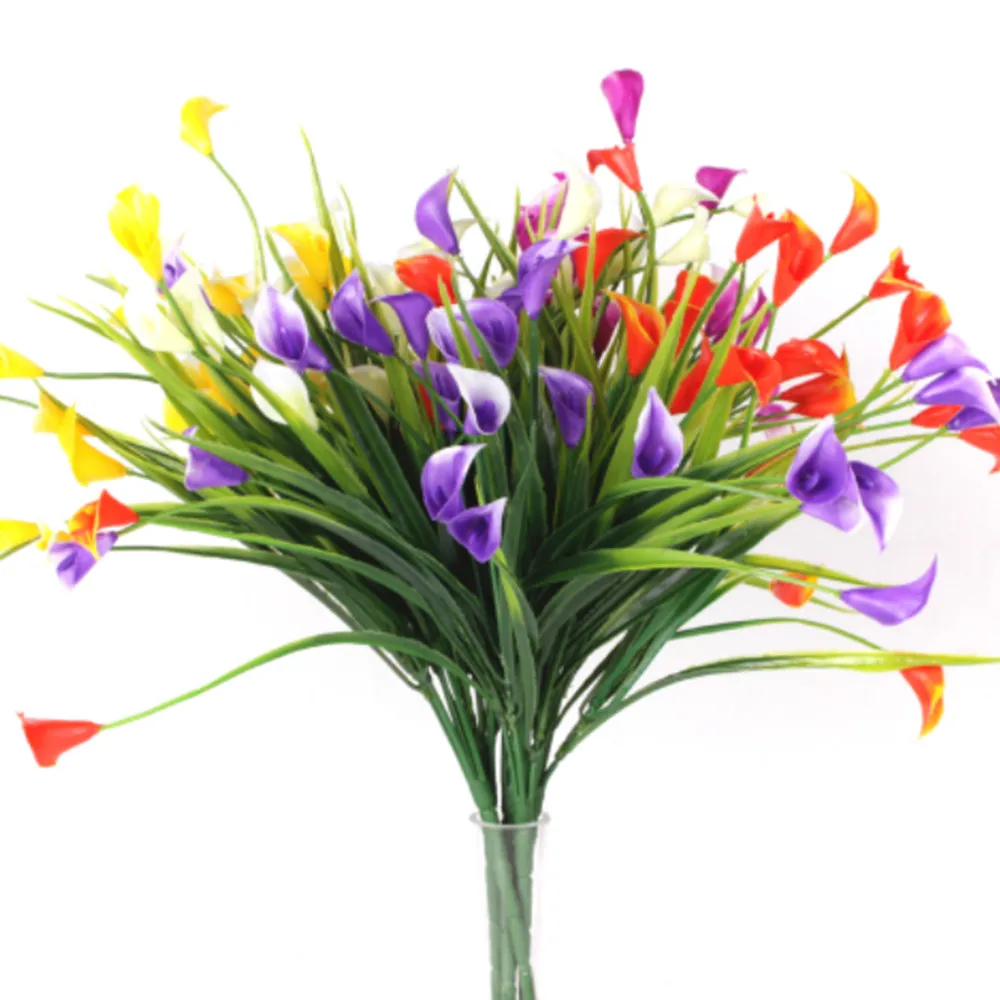 6PCS Colorful Artificial Plants Outdoor Plastic Flowers 6 Color Fake Calla Plant Greenery for Garden Home Decor High Quality
6PCS Colorful Artificial Plants Outdoor Plastic Flowers 6 Color Fake Calla Plant Greenery for Garden Home Decor High Quality