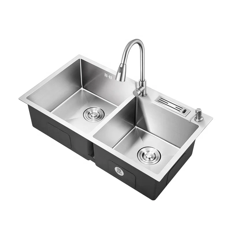 304 Stainless Steel Kitchen Sinks luxury double bowl handmade kitchen sink modern undermount sus304 kitchen water sink
304 Stainless Steel Kitchen Sinks luxury double bowl handmade kitchen sink modern undermount sus304 kitchen water sink