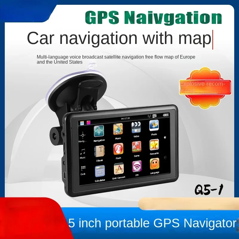 New 5-inch Portable GPS Navigation Device for Vehicles High-definition European American Australian and Automotive Trucks
New 5-inch Portable GPS Navigation Device for Vehicles High-definition European American Australian and Automotive Trucks