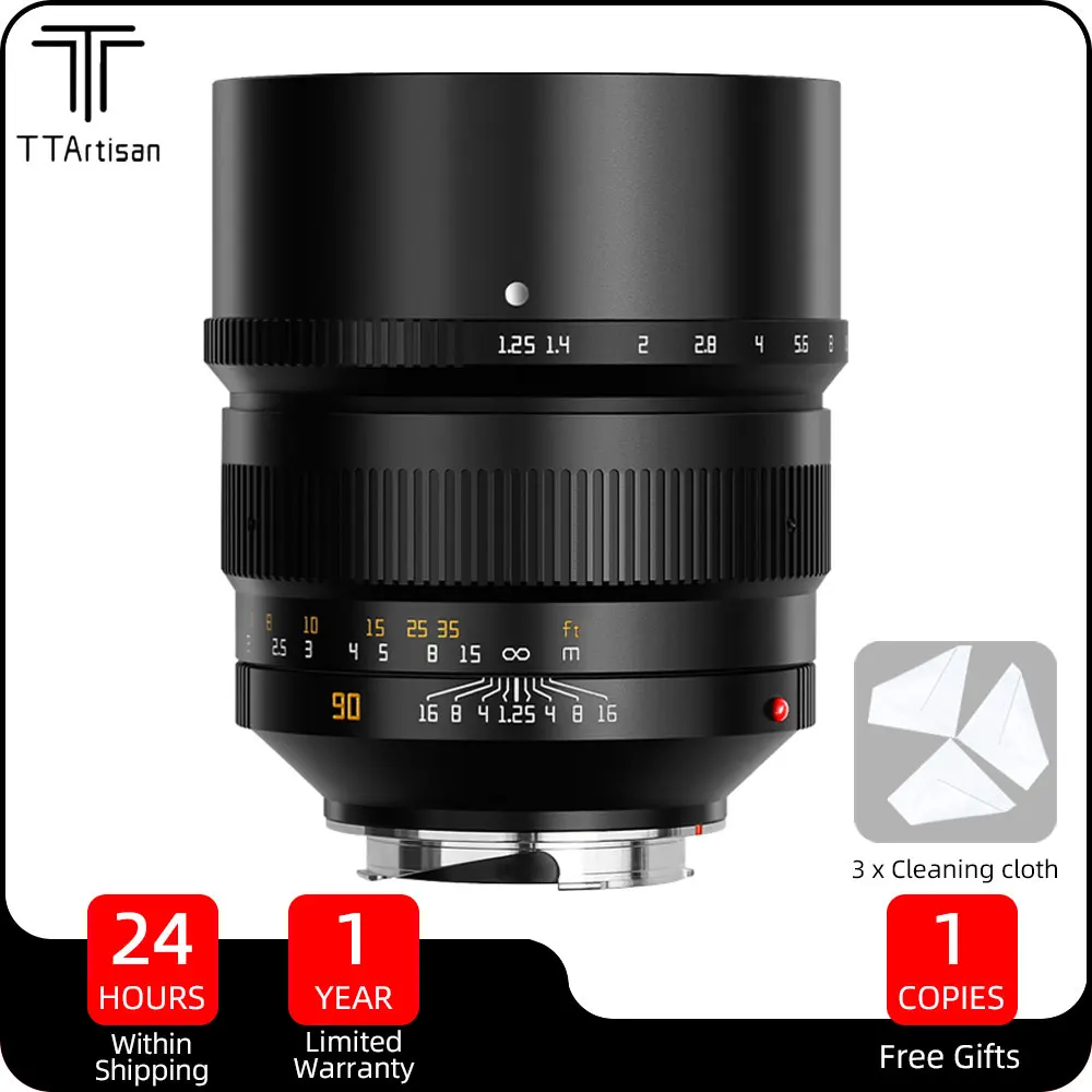 TTArtisan 90 мм f1.25 ручная фокусировка полная Рамка Большая диафрагма объектив для Leica M Mount M10 M240 M9 M9P M8 M7 M6 M3 камера Lente
TTArtisan 90 мм f1.25 ручная фокусировка полная Рамка Большая диафрагма объектив для Leica M Mount M10 M240 M9 M9P M8 M7 M6 M3 камера Lente