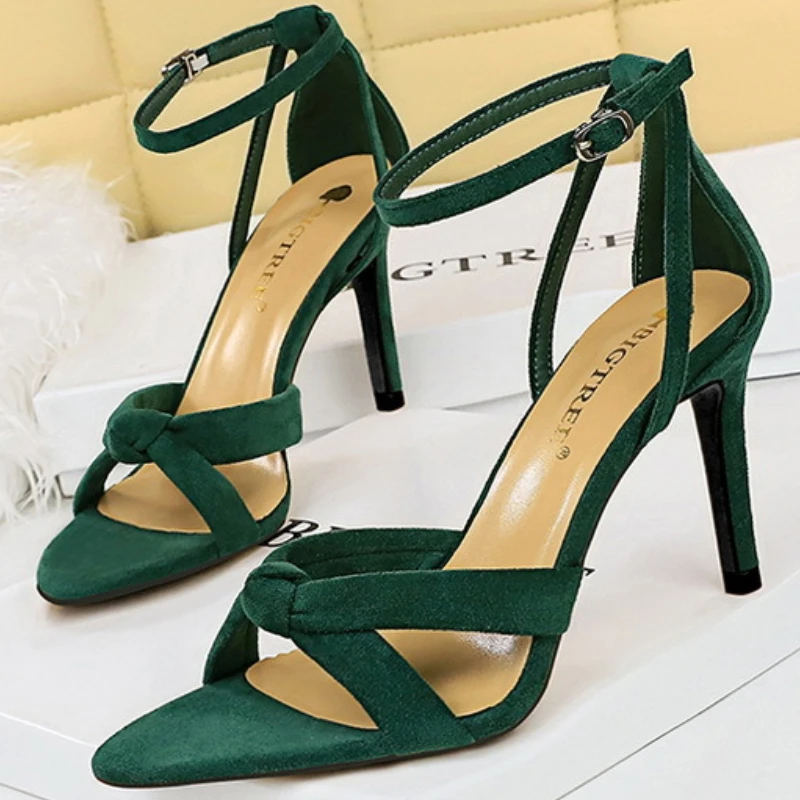 cross-tie Satin Women Sandal Pointed Toe Ankle strap Slide Sandal Fashion Comfort Banquet belt Buckle super high heel Dress Shoe 30 Sd724e6c8b9804a61aa425e912cbfe169a