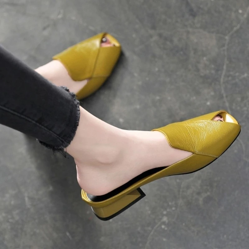 2023 New Summer Women Slippers Fashion Peep-toe Sexy Lady Sandals Designer Chunky Heels Slides PU Leather Party Shoes босоножки
2023 New Summer Women Slippers Fashion Peep-toe Sexy Lady Sandals Designer Chunky Heels Slides PU Leather Party Shoes босоножки