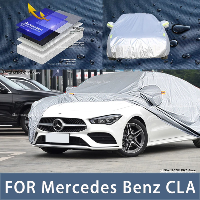 

For Mercedes Benz CLA Outdoor Protection Full Car Covers Snow Cover Sunshade Waterproof Dustproof Exterior Car accessories