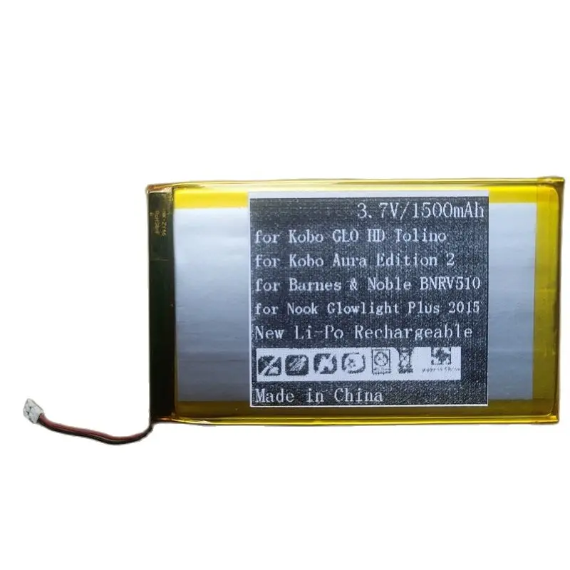 

Battery for Kobo GLO HD Tolino,Aura Edition 2,Clara HD N249,H2O,Barnes & Noble BNRV510,Nook Glowlight Plus 2015 e-Book New Li-Po