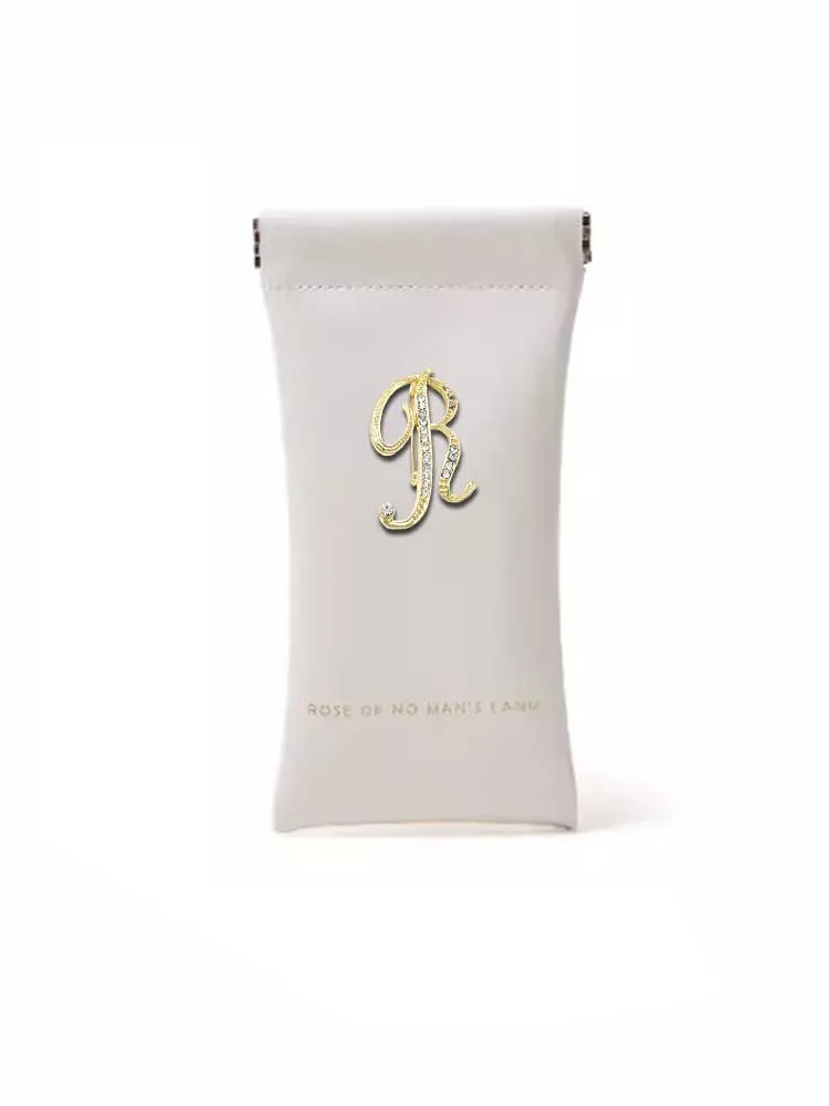 

Индивидуальная Женская Портативная сумка, защитная Персонализированная сумка для очков с именем клиента, Золотая декоративная надпись