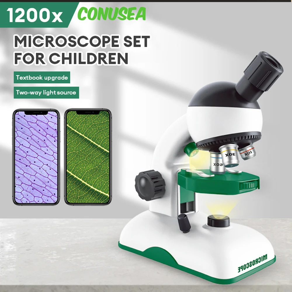 

12000 X Children's Microscope Pedagogic Toy Set Kit Hd Optical Microscope Scientific Experimental Teaching Aids Science Learning