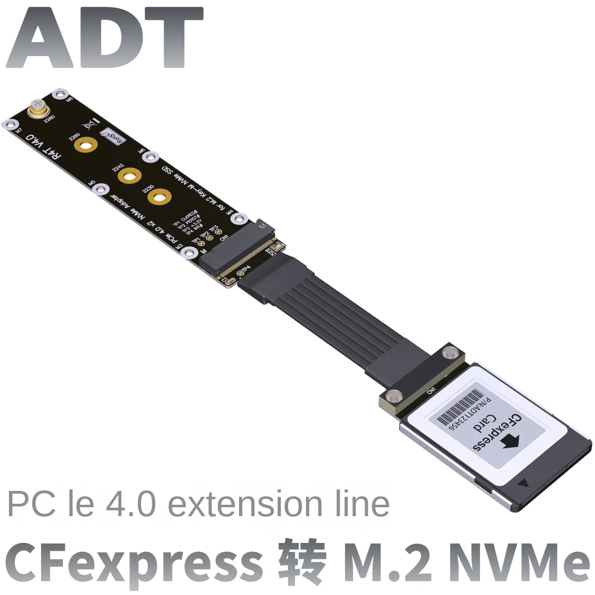 CFexpress to M.2 NVMe Extension Cable Nikon Sony Canon Panasonic Fuji Memory Card ADT
CFexpress to M.2 NVMe Extension Cable Nikon Sony Canon Panasonic Fuji Memory Card ADT