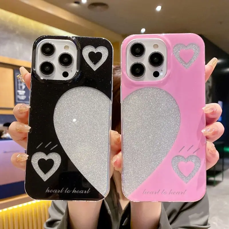 

Ceramic pearlescent color series for iphone11 / 12 / 13 / 14 12pro13pro13promax14pro14promax lovers cute pattern Style Fashion