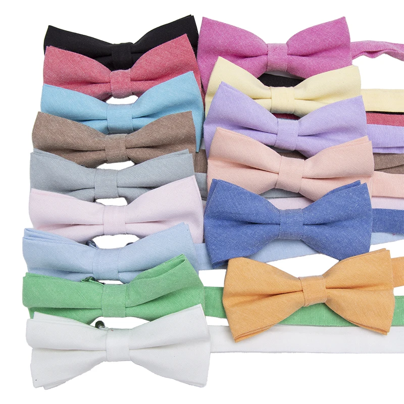 New Bowtie Fashion Classic Solid Cotton Neckwear Adjustable Men Women Gifts Bow Tie for Wedding England Style Ties Accessories
New Bowtie Fashion Classic Solid Cotton Neckwear Adjustable Men Women Gifts Bow Tie for Wedding England Style Ties Accessories