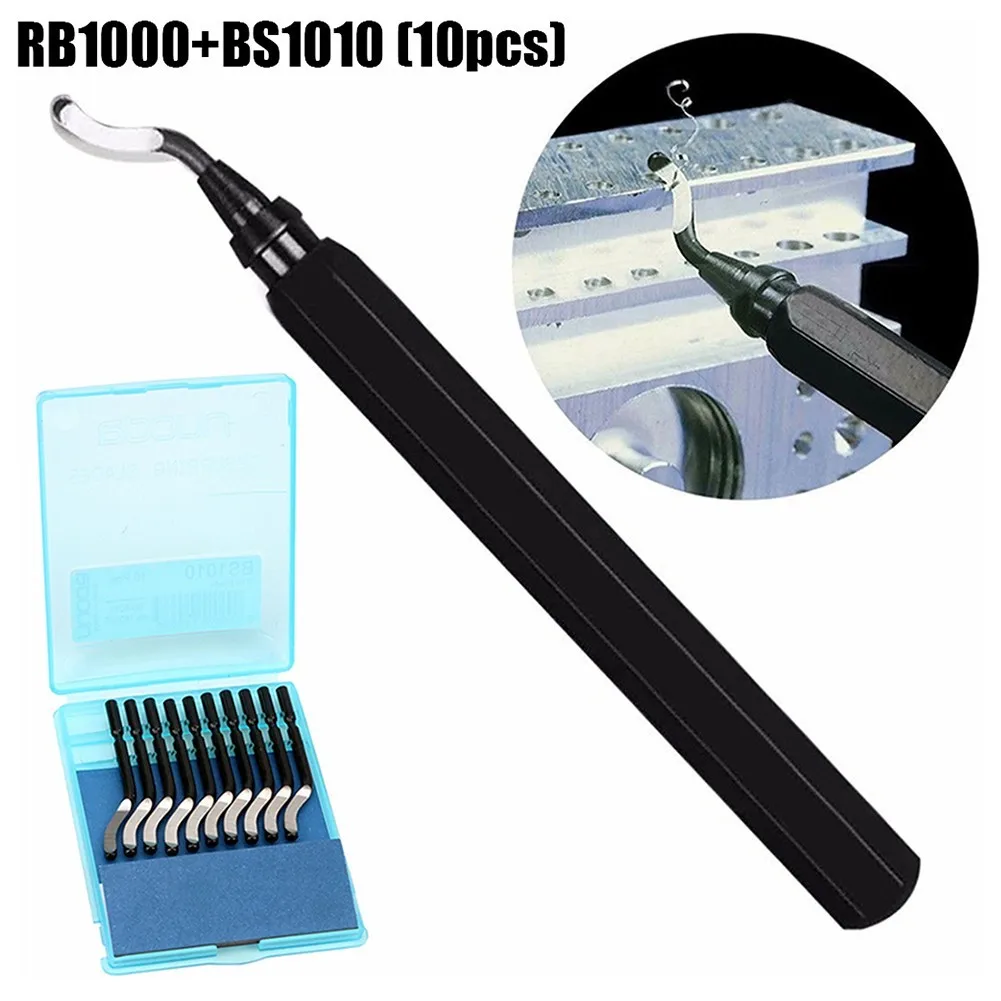 RB1000 Handle Burr Metal Deburring Tool Handle Remover Cutting Tool With 10pcs Rotary Deburr Blade DeburRed For Luminium Copper
RB1000 Handle Burr Metal Deburring Tool Handle Remover Cutting Tool With 10pcs Rotary Deburr Blade DeburRed For Luminium Copper