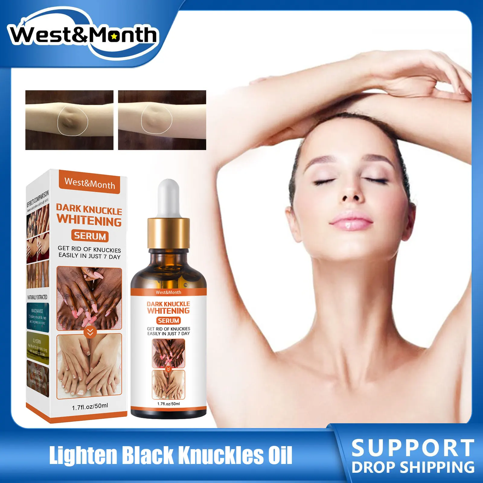 Dark Skin Whitening Serum Bleach Effective Black Knuckle Elbow Knee Ankle Reduce Dullness Improve Melanin Softening Skin Essence
Dark Skin Whitening Serum Bleach Effective Black Knuckle Elbow Knee Ankle Reduce Dullness Improve Melanin Softening Skin Essence