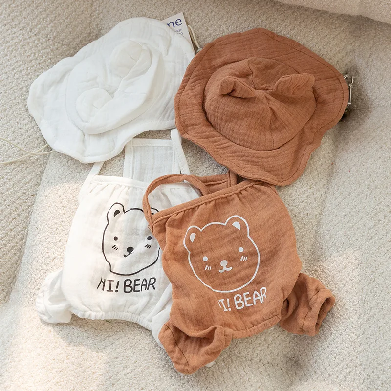 Cute Bear Wrinkle Cloth With Cap Puppy Home Clothes Summer New Dog Four-legged Clothes Teddy Comfortable Suspenders Clothing
Cute Bear Wrinkle Cloth With Cap Puppy Home Clothes Summer New Dog Four-legged Clothes Teddy Comfortable Suspenders Clothing