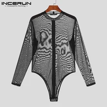 Sexy Leisure Men's Solid Comfortable Breathable Mesh Jumpsuit Loungewear See-through Zipper Long-sleeved Bodysuits S-5XL INCERUN
Sexy Leisure Men's Solid Comfortable Breathable Mesh Jumpsuit Loungewear See-through Zipper Long-sleeved Bodysuits S-5XL INCERUN