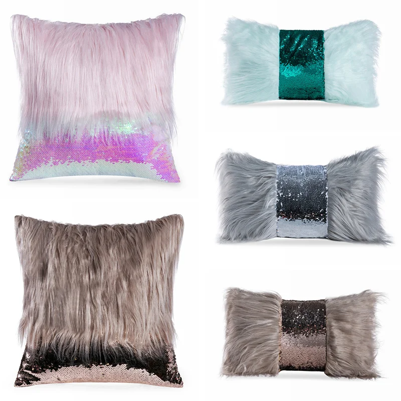 Pillow Sequins Cushion Cover 30x50cm 45x45cm Decorative Design Cover Fashion for Livingroom Home Decor Long Plush Pillowcase
Pillow Sequins Cushion Cover 30x50cm 45x45cm Decorative Design Cover Fashion for Livingroom Home Decor Long Plush Pillowcase