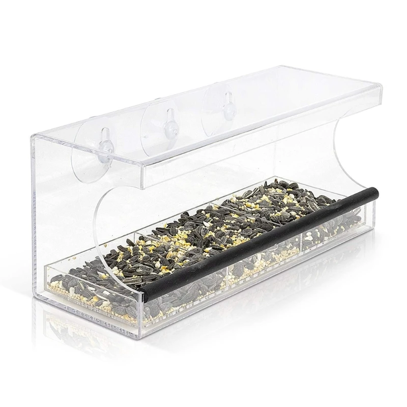 Bird Feeder Acrylic Bird Window Feeder Pet Bird Feeding Supplies with 3 Slot SuctionCup Bird Feeding Box Food Dispenser
Bird Feeder Acrylic Bird Window Feeder Pet Bird Feeding Supplies with 3 Slot SuctionCup Bird Feeding Box Food Dispenser