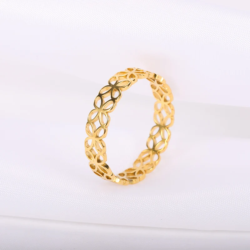 Stainless Steel Gold Rings For Women Fashion Heart Geometric Ring Wedding Party Jewelry Couple Finger Accessories Size 7 8 9 10 Stainless Steel Gold Rings For Women Fashion Heart Geometric Ring Wedding Party Jewelry Couple Finger Accessories Size 7 8 9 10