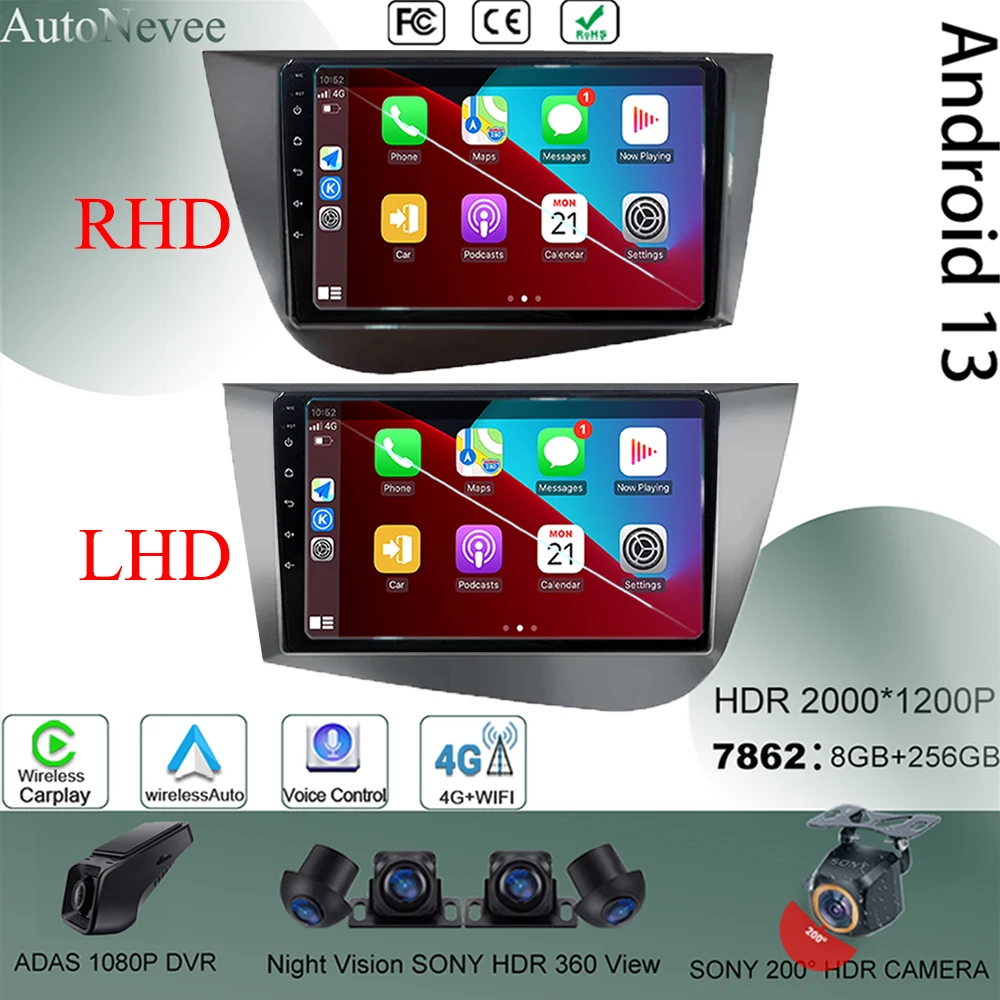 Car Android 13 For VW Seat Leon 2 MK2 2005 - 2012 Auto Stereo Multimedia Player DVD No 2din HDR Touch QLED Screen WIFI DSP IPS
Car Android 13 For VW Seat Leon 2 MK2 2005 - 2012 Auto Stereo Multimedia Player DVD No 2din HDR Touch QLED Screen WIFI DSP IPS