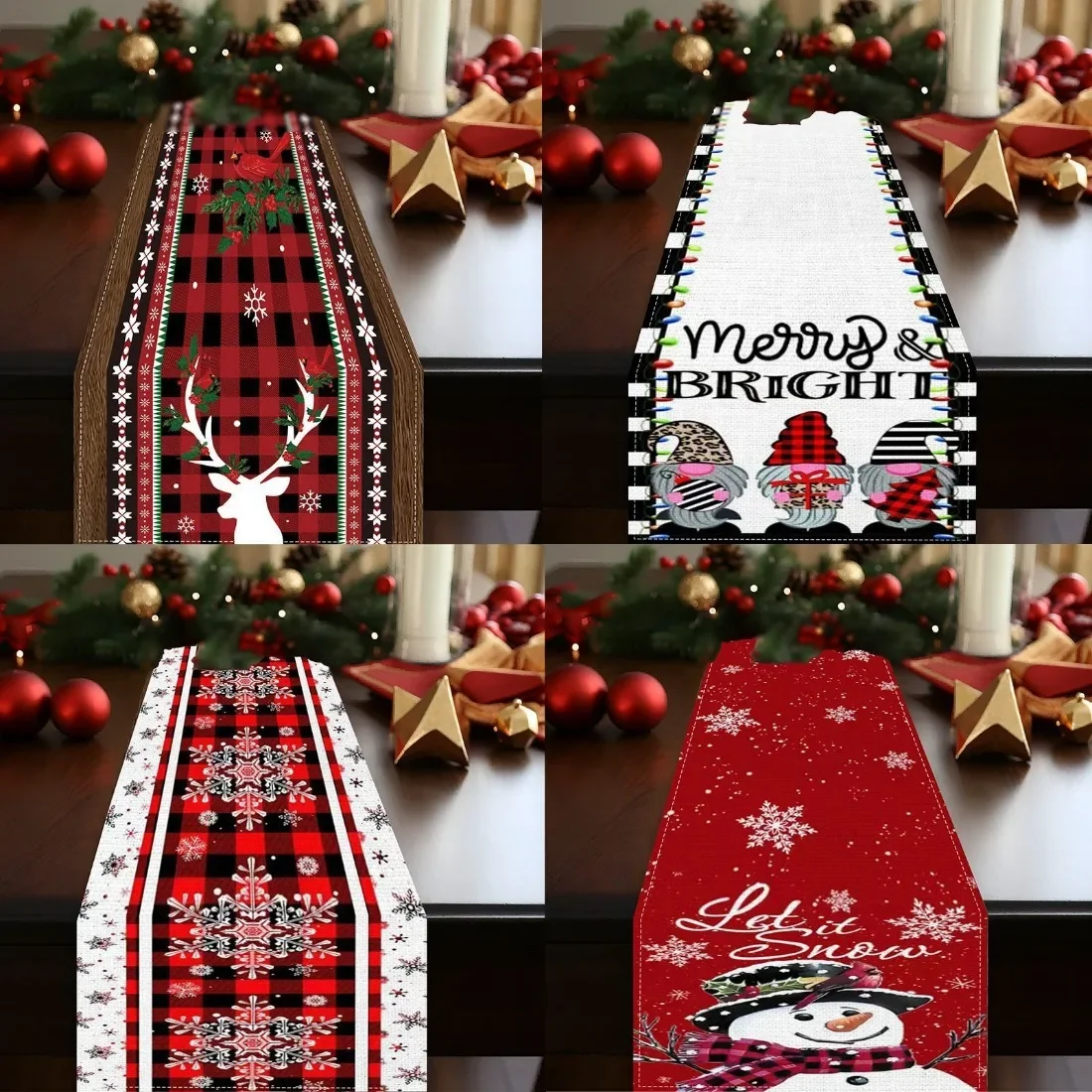 Merry Christmas Tree Ball Linen Table Runners Holiday Party Decor Reusable Dining Table Runenrs Wedding Navidad Decorations
Merry Christmas Tree Ball Linen Table Runners Holiday Party Decor Reusable Dining Table Runenrs Wedding Navidad Decorations