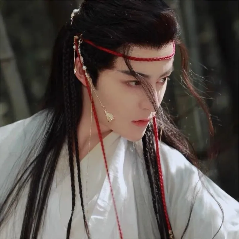 

Hanfu Hair Band Boy Headband Forehead Ornament Men's Ancient Style Exotic Accessories Ethnic Tibetan Diamond