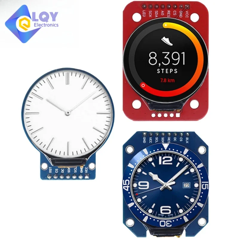 

LQY TFT Display 1.28 Inch TFT LCD Display Module Round RGB 240*240 GC9A01 Driver 4 Wire SPI Interface 240x240 PCB For Arduino