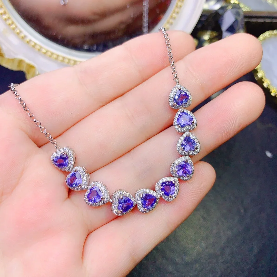 925 Sterling Silver brightness High bracelet Women's natural Tanzanite Stone Luxury Christmas gift Gem Bag Mail boutique
925 Sterling Silver brightness High bracelet Women's natural Tanzanite Stone Luxury Christmas gift Gem Bag Mail boutique
