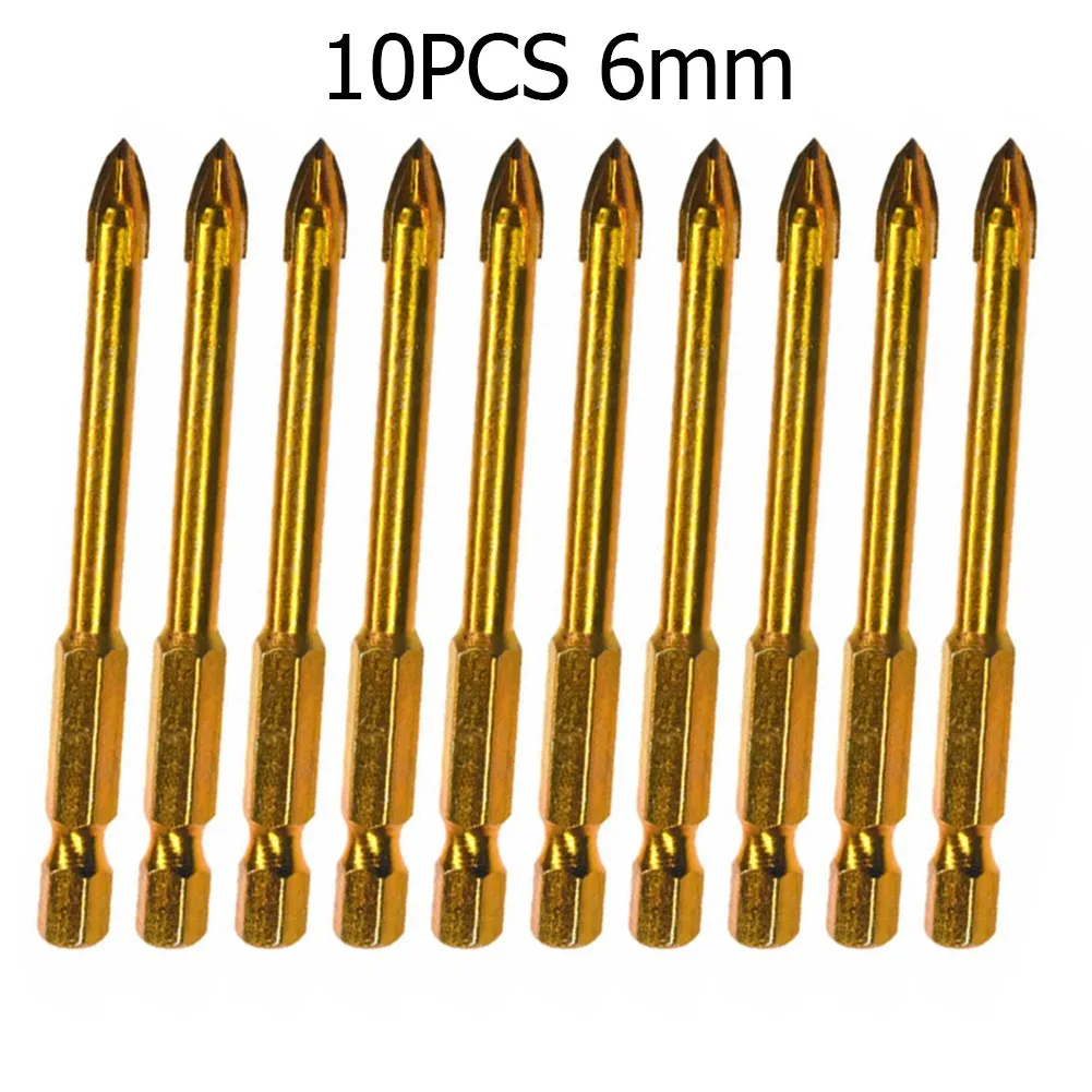 10pcs/6mm Glass Concrete Drill Bit Ceramic Tile Marble Spear Head Hex Shank/Universal Drilling Tool Hole Opener For Wall Plastic
10pcs/6mm Glass Concrete Drill Bit Ceramic Tile Marble Spear Head Hex Shank/Universal Drilling Tool Hole Opener For Wall Plastic