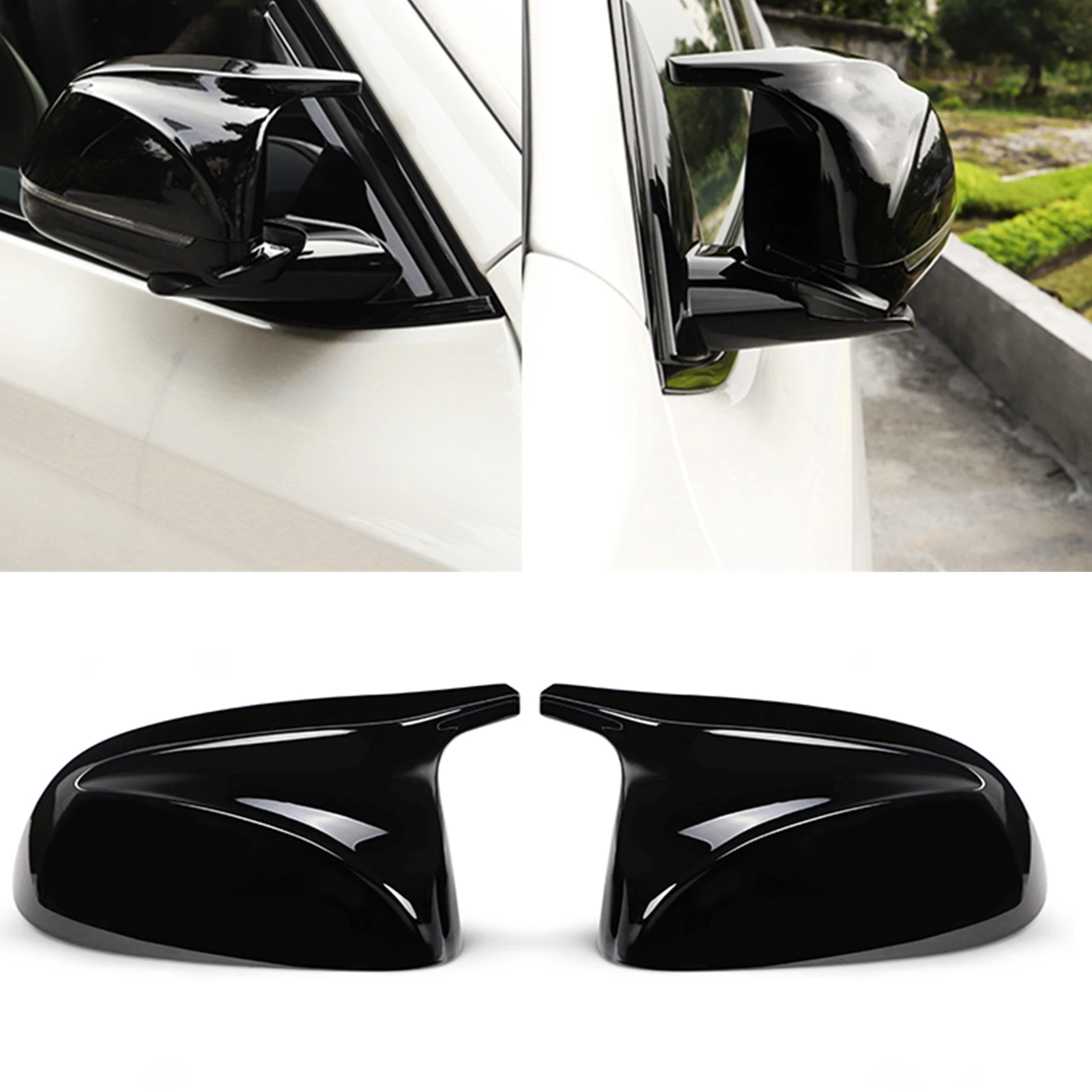 

Glossy Black Mirror Cover For BMW X3 G01 X4 G02 X5 G05 X6 G06 X7 G07 iX3 2018-2023 Exterior Car Rear View Cap Shell Replacement