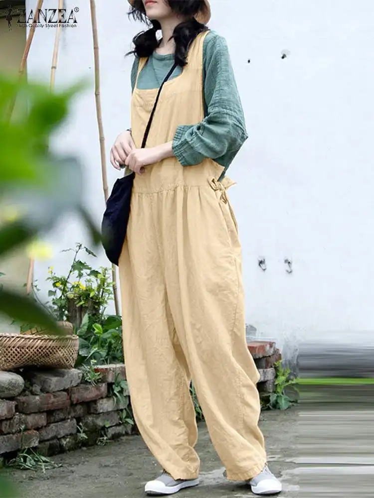 ZANZEA Fashion Solid Camisole Pants Women Pleating Pocket Overalls 2024 Summer Holiday Carrot Rompers Casual Sleeveless Pantalon
ZANZEA Fashion Solid Camisole Pants Women Pleating Pocket Overalls 2024 Summer Holiday Carrot Rompers Casual Sleeveless Pantalon