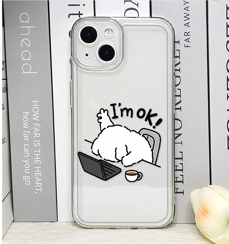 Creative Overtime Cat Dog Couple Phone Case for IPhone 16 15 14 Pro Max Soft Cover for Iphone 11 12 13 Mini XS Plus Paired Coque Creative Overtime Cat Dog Couple Phone Case for IPhone 16 15 14 Pro Max Soft Cover for Iphone 11 12 13 Mini XS Plus Paired Coque