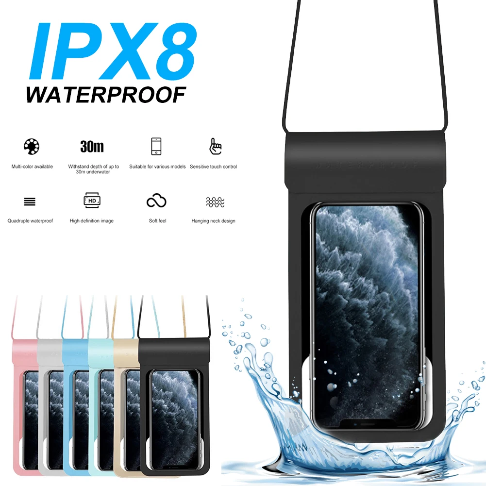 Portable Waterproof Phone Case Underwater Mobile Phone Pouch Touchscreen Swimming Dry Bag Swim Tools For IPhone Xiaomi Samsung
Portable Waterproof Phone Case Underwater Mobile Phone Pouch Touchscreen Swimming Dry Bag Swim Tools For IPhone Xiaomi Samsung