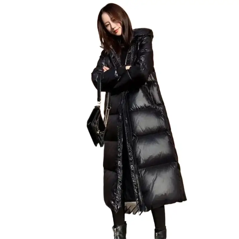 2023 New Style Winter Women's Hooded Glossy Long Coats High Quality Temperament Thick Simplicity Black Windbreak Puffer Jackets
2023 New Style Winter Women's Hooded Glossy Long Coats High Quality Temperament Thick Simplicity Black Windbreak Puffer Jackets