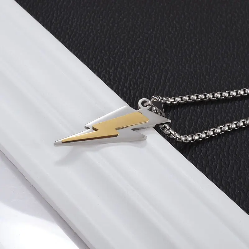 Men WomenStainless Steel Double Layer Lightning Pendant Necklace Statement Punk Hip Hop Rock Party Jewelry Gifts
Men WomenStainless Steel Double Layer Lightning Pendant Necklace Statement Punk Hip Hop Rock Party Jewelry Gifts