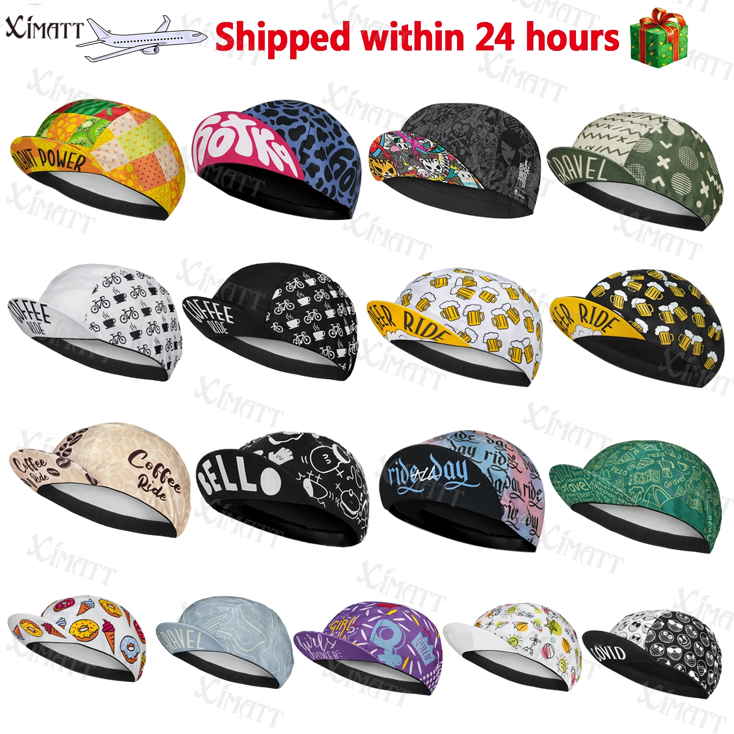XIMATT Beer Coffee Ice Cream Biscuit Cartoon Print Polyester Bicycle Cycling Caps Quick Dry Breathable Sweat Wicking Bike Hat 
XIMATT Beer Coffee Ice Cream Biscuit Cartoon Print Polyester Bicycle Cycling Caps Quick Dry Breathable Sweat Wicking Bike Hat