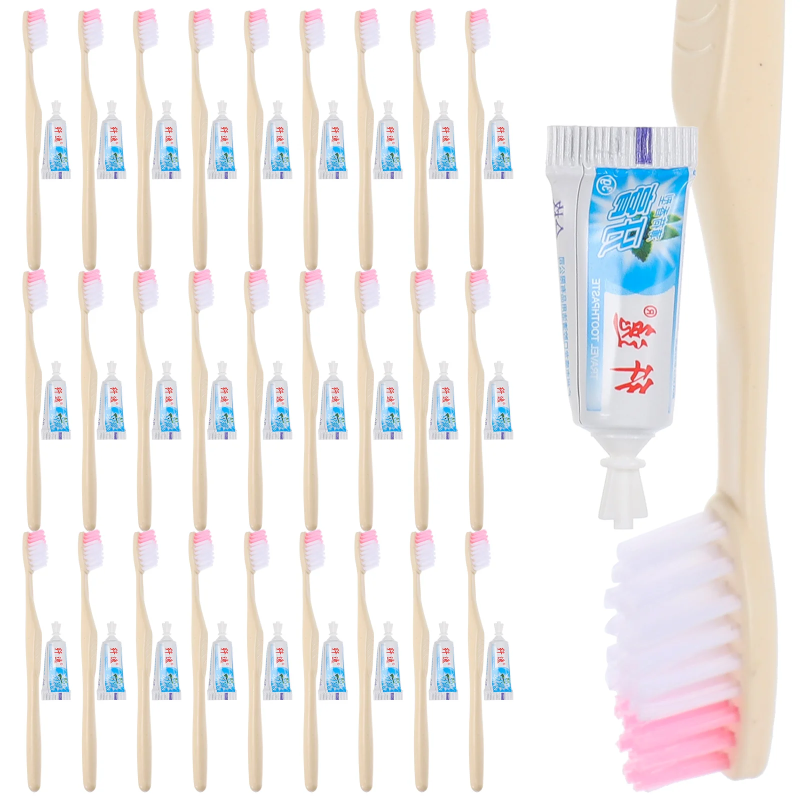 100 Pcs Disposable Toothbrush Travel Hotel Water Proof with Toothpaste Individual Plastic Manual
100 Pcs Disposable Toothbrush Travel Hotel Water Proof with Toothpaste Individual Plastic Manual