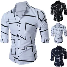 European and American Style Men's Clothing Shirt Independent Stand Shirt Men's Irregular Pattern Print Men's Long Sleeve Shi
European and American Style Men's Clothing Shirt Independent Stand Shirt Men's Irregular Pattern Print Men's Long Sleeve Shi