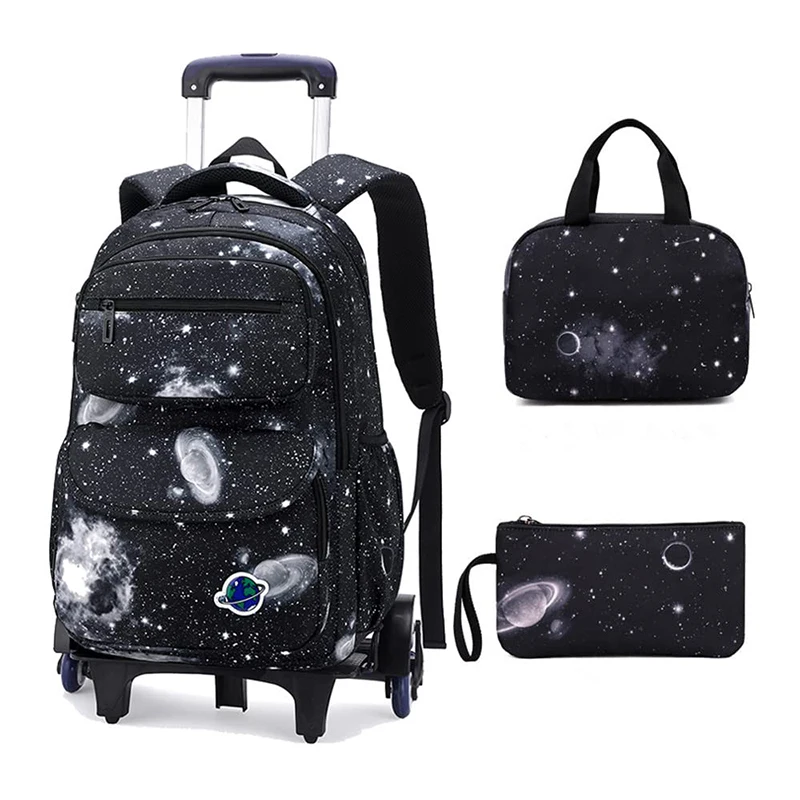 New Rolling Backpacks for Boys Girls Trolley School Bags Starry-Sky Print Mochila Hombre Primary Middle School Wheeled Back Pack
New Rolling Backpacks for Boys Girls Trolley School Bags Starry-Sky Print Mochila Hombre Primary Middle School Wheeled Back Pack