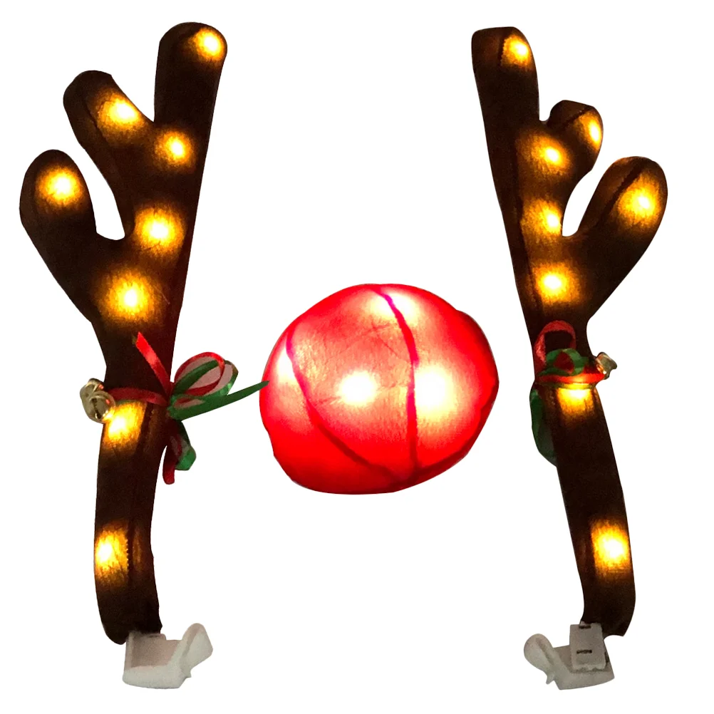 1 Set LED Christmas Reindeer Vehicle Costume Light Reindeer Antler and Nose Rudolf Red Nose Elk Holiday Xmas Car Truck
1 Set LED Christmas Reindeer Vehicle Costume Light Reindeer Antler and Nose Rudolf Red Nose Elk Holiday Xmas Car Truck
