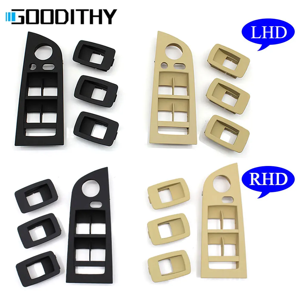

LHD RHD Car Master Window Lift Switch Panel Inner Black Armrest Cover Replacement For BMW 3 Series E90 E91 316 318 320 325 328i