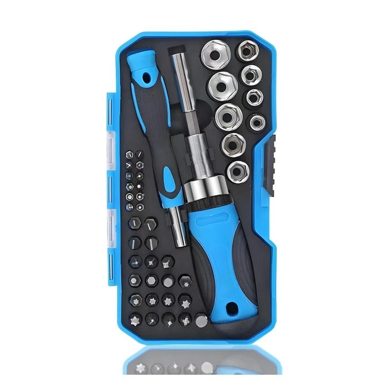 44-Piece Ratchet Screwdriver Bit Sleeve Set Portable Maintenance Tools Are Suitable For Families, Garages And Bicycles Parts
44-Piece Ratchet Screwdriver Bit Sleeve Set Portable Maintenance Tools Are Suitable For Families, Garages And Bicycles Parts