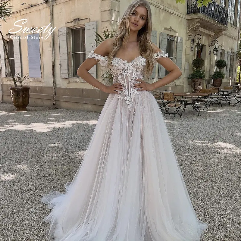 Beach Wedding Dress Off The Shoulder Organza With Embroidery Sequinsslit A Line Bridal Boat Neck Sleeveless Sexy Robe De Mariee
Beach Wedding Dress Off The Shoulder Organza With Embroidery Sequinsslit A Line Bridal Boat Neck Sleeveless Sexy Robe De Mariee