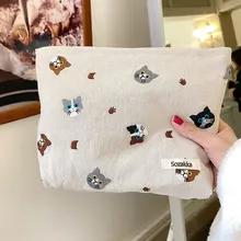 Youda Canvas Cotton Women Makeup Bag New Organize Zipper Pen Bags Cute Cat Embroidery Travel Wash Pouch Female Cosmetic Clutch
Youda Canvas Cotton Women Makeup Bag New Organize Zipper Pen Bags Cute Cat Embroidery Travel Wash Pouch Female Cosmetic Clutch