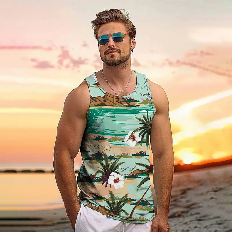 vintage Summer 3D New Tropical Leaves Printed Tank Top Coconut Trees Graphic Tank Tops Men Fashion Cool Streetwear Clothing Vest
vintage Summer 3D New Tropical Leaves Printed Tank Top Coconut Trees Graphic Tank Tops Men Fashion Cool Streetwear Clothing Vest