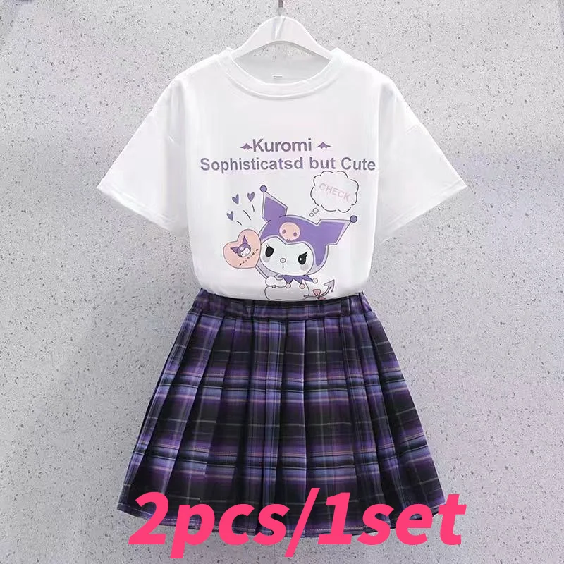 Korean Original Kuromi Jk Student Uniform Pleated Skirt Full Set 2Pcs Summer Girl Y2K Clothes Four Grid Pattern Cotton Fashion
Korean Original Kuromi Jk Student Uniform Pleated Skirt Full Set 2Pcs Summer Girl Y2K Clothes Four Grid Pattern Cotton Fashion