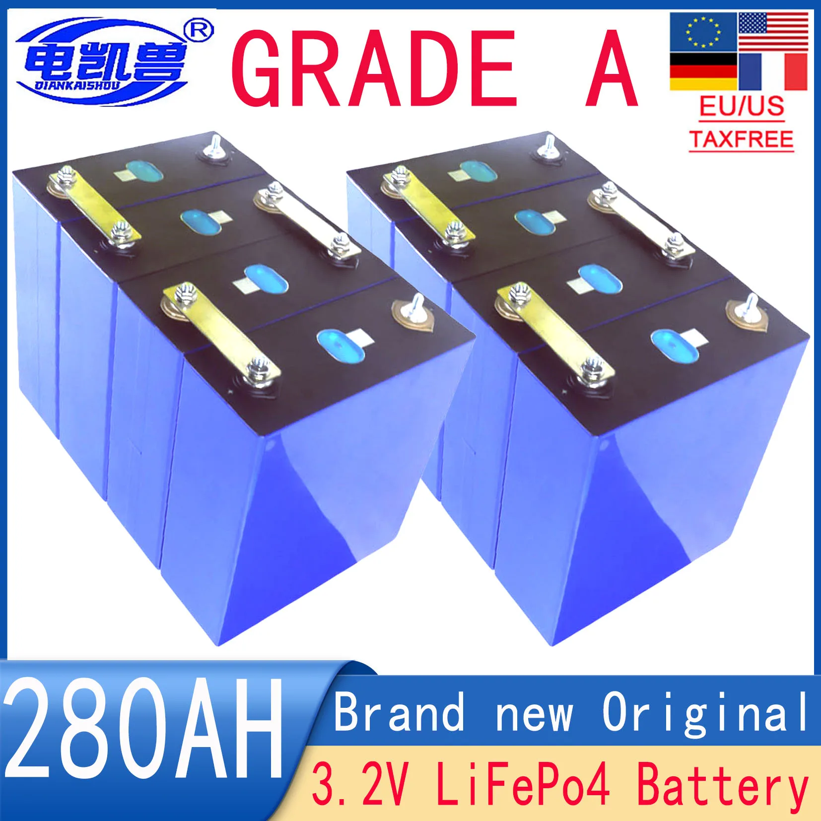 Original Lifepo4 battery 3.2V 320ah 280ah 105ah A-level DIY 12V 24V lithium iron phosphate battery RV charging golf cart battery
Original Lifepo4 battery 3.2V 320ah 280ah 105ah A-level DIY 12V 24V lithium iron phosphate battery RV charging golf cart battery