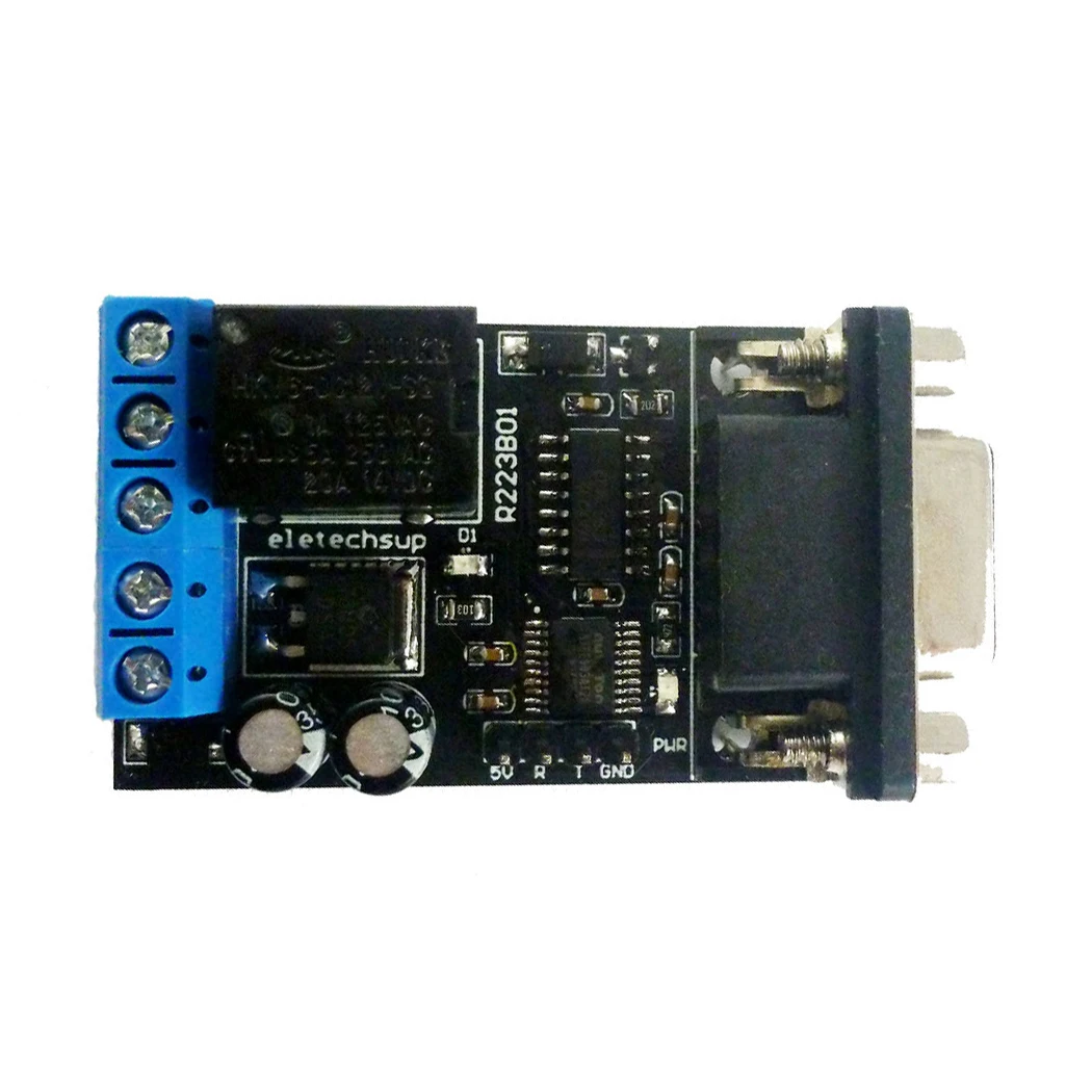 

R223B01 DC 12V 1 Channel DB9 Serial Port Time Delay Relay RS232 UART Multi-function Remote Control Switch Relay Board