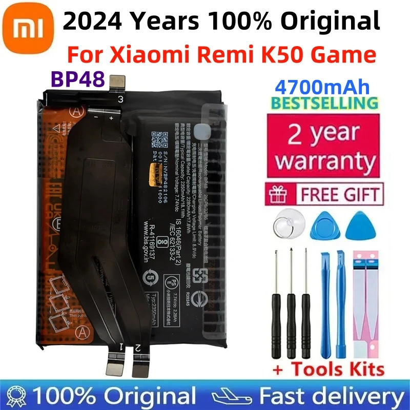 2024 года, 100% оригинальный аккумулятор BP48 4700 мАч для Xiaomi Remi K50, сменные батареи для игрового телефона, быстрая доставка
2024 года, 100% оригинальный аккумулятор BP48 4700 мАч для Xiaomi Remi K50, сменные батареи для игрового телефона, быстрая доставка
