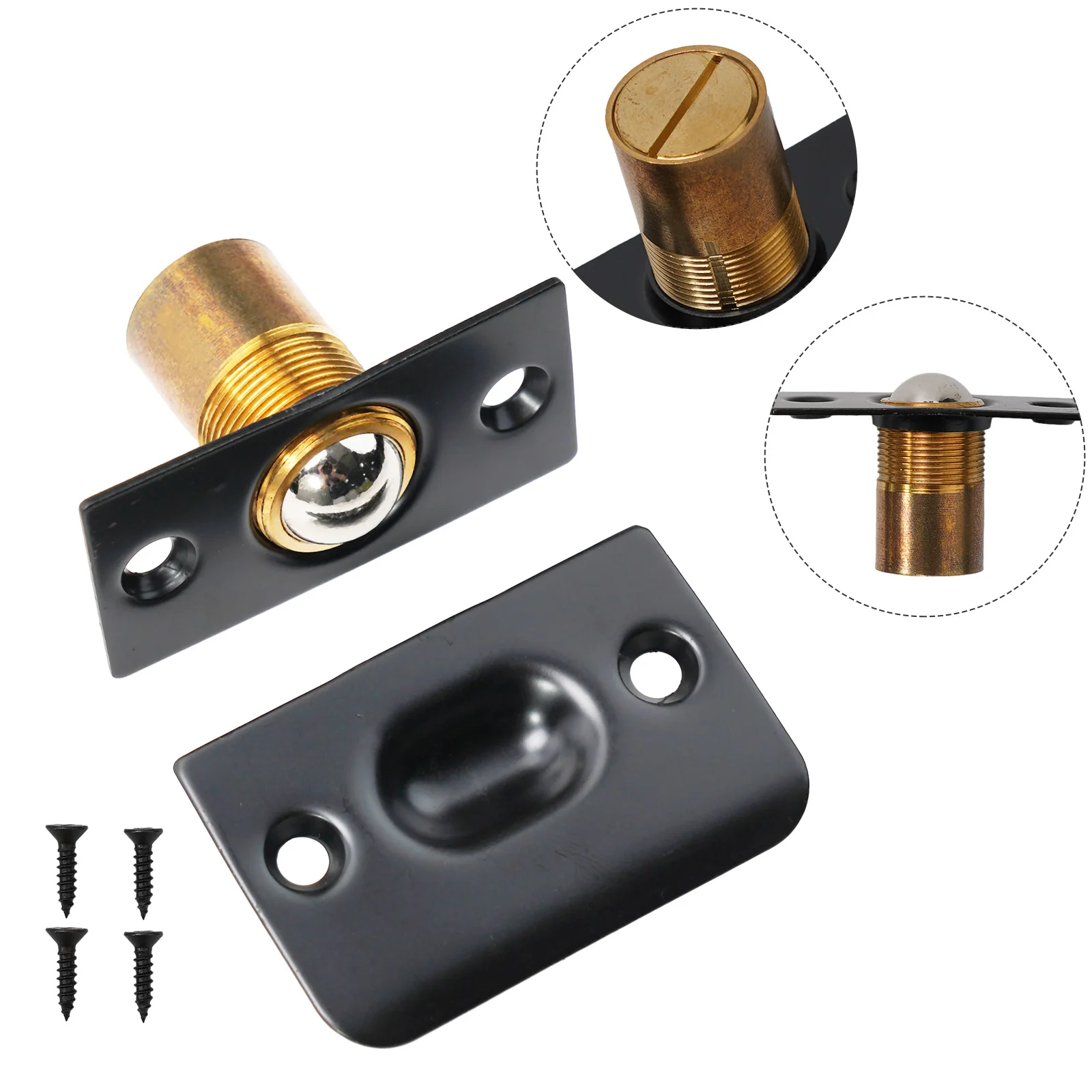 Latch Door Catch Parts Adjustable Brass Steel Door Replacement Roller Ball Spring Catch Lock Accessories Fittings
Latch Door Catch Parts Adjustable Brass Steel Door Replacement Roller Ball Spring Catch Lock Accessories Fittings
