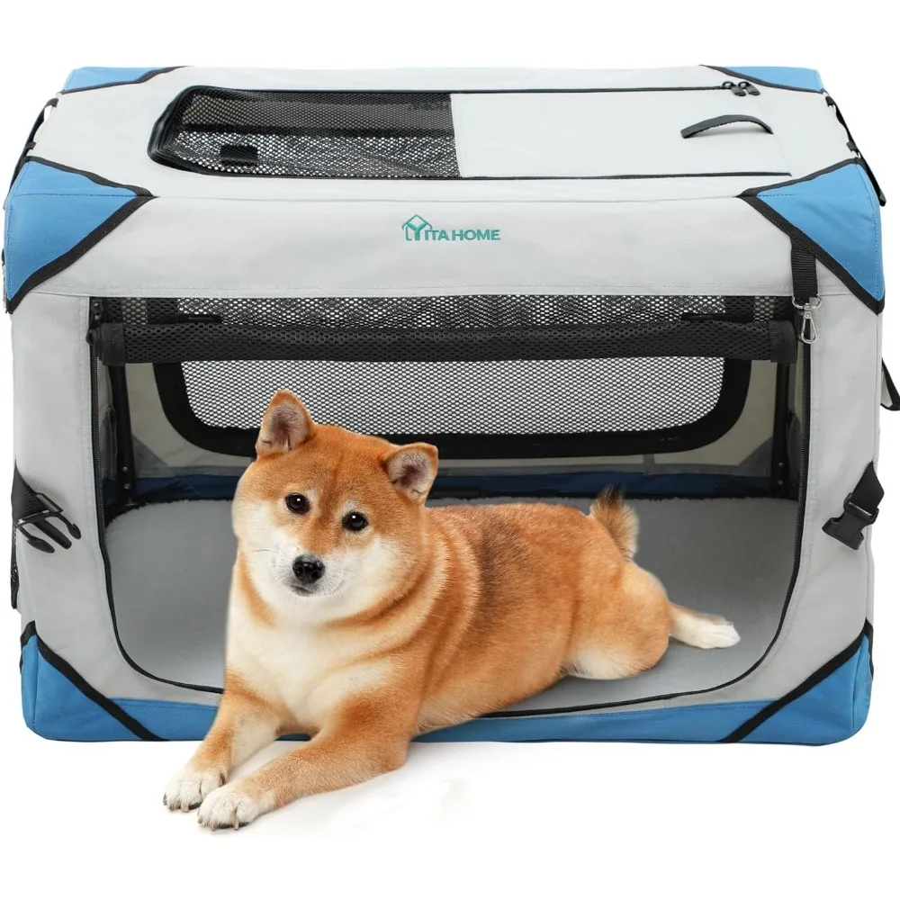 YITAHOME Collapsible Dog Crate, 4-Door Portable Travel Dog Crate with Durable Mesh Windows, Foldable Soft Dog Crate Kennel
YITAHOME Collapsible Dog Crate, 4-Door Portable Travel Dog Crate with Durable Mesh Windows, Foldable Soft Dog Crate Kennel