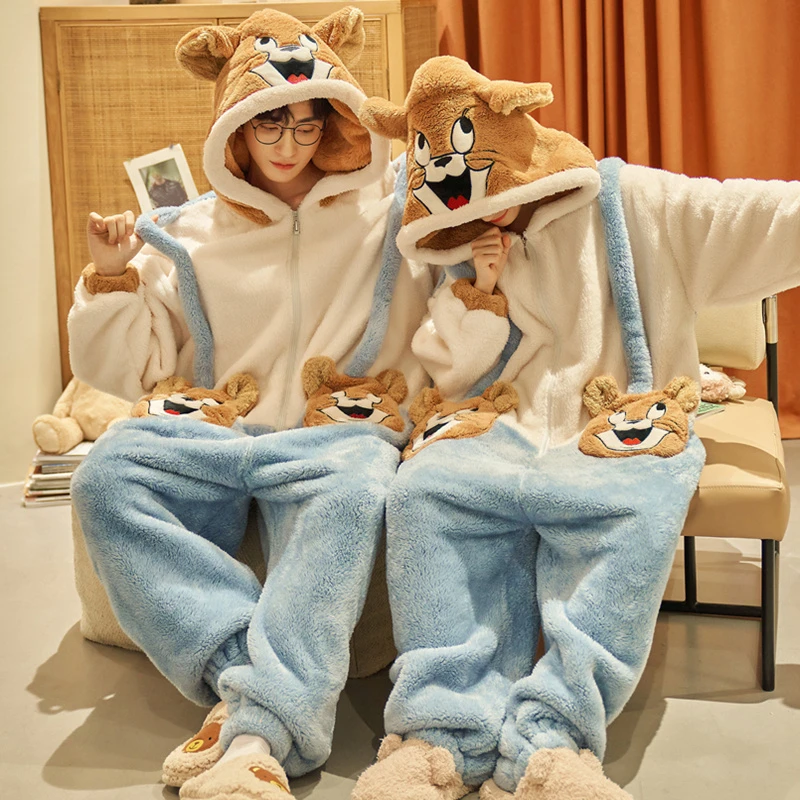 Kigurumis Bear Couples Pajamas Jumpsuits Onesie Women Men Winter Thicken Anime Hoodies Pyjama Sleepwear Soft Warm Homewear
Kigurumis Bear Couples Pajamas Jumpsuits Onesie Women Men Winter Thicken Anime Hoodies Pyjama Sleepwear Soft Warm Homewear